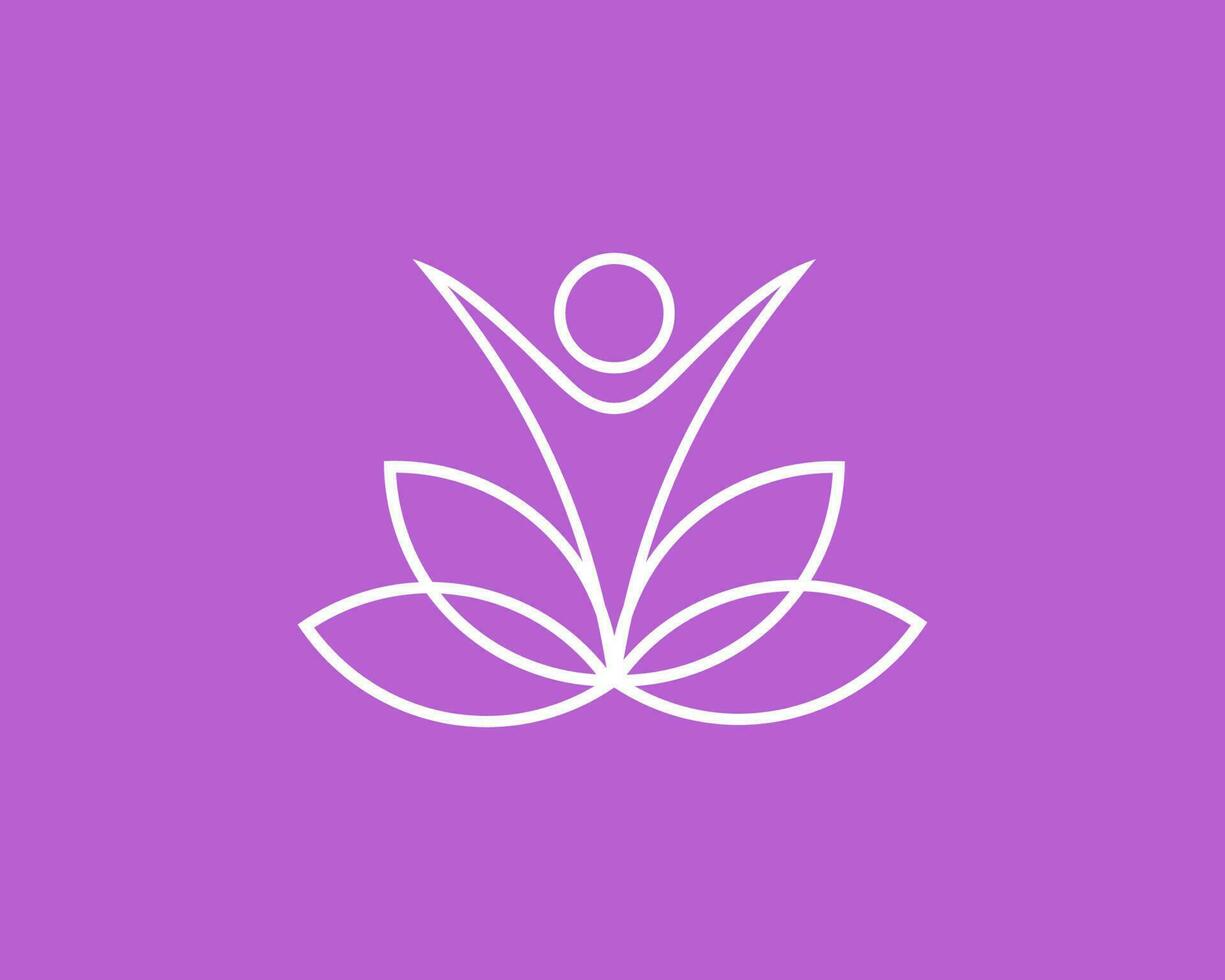 vector logo illustratie van lotus bloem genezing, bescherming, yoga, meditatie. geschikt voor schoonheid, spa, mode