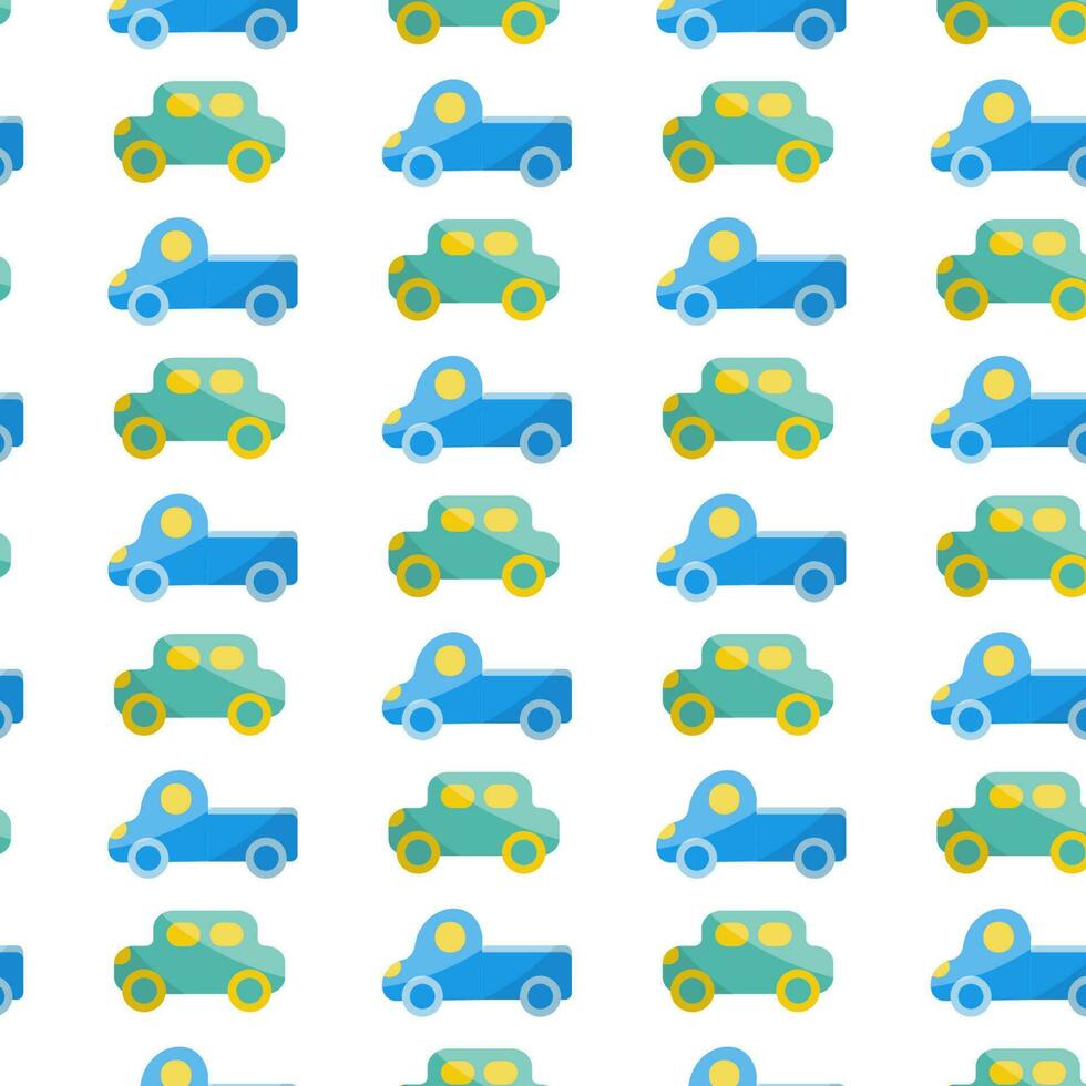 speelgoed- auto's vrachtauto blauw blauw groen Speel pret item reeks kinderen dag kleuterschool vector