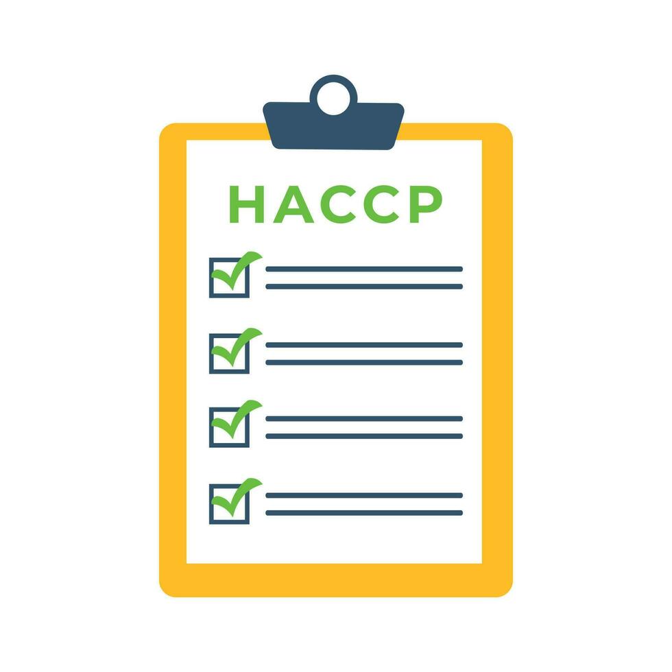 haccp icoon met vinkjes vector