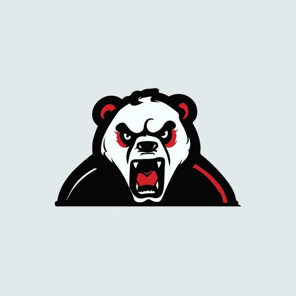 panda mascotte logo vector
