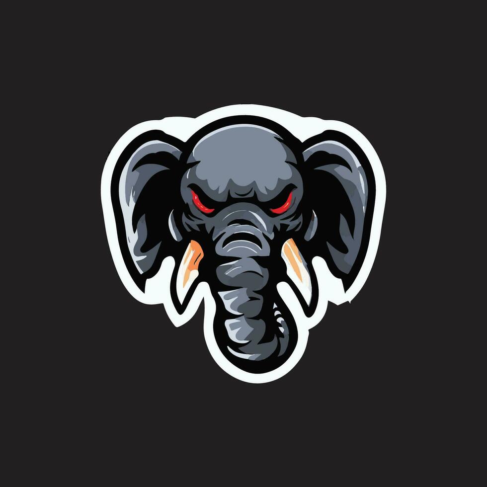 olifant mascotte logo ontwerp vector