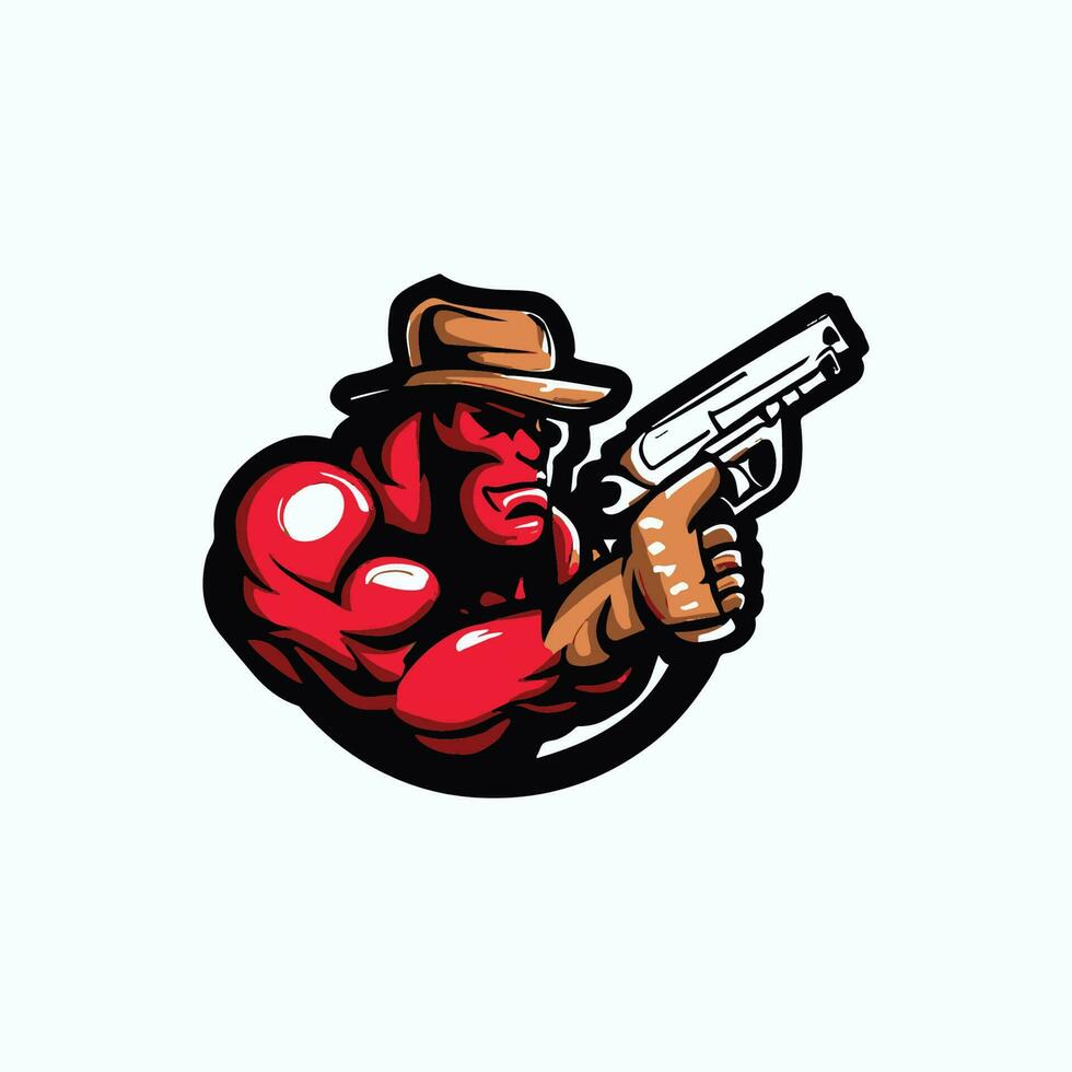 cowboy mascotte logo ontwerp vector