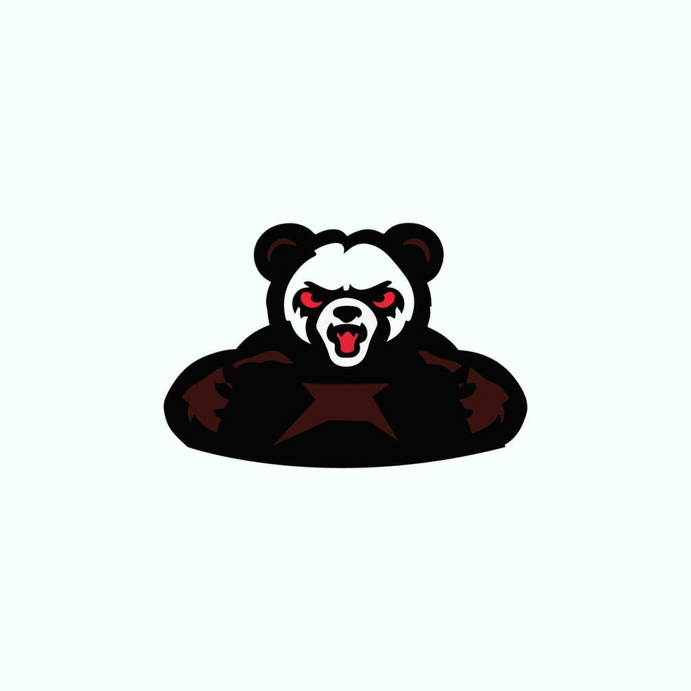 panda mascotte logo vector