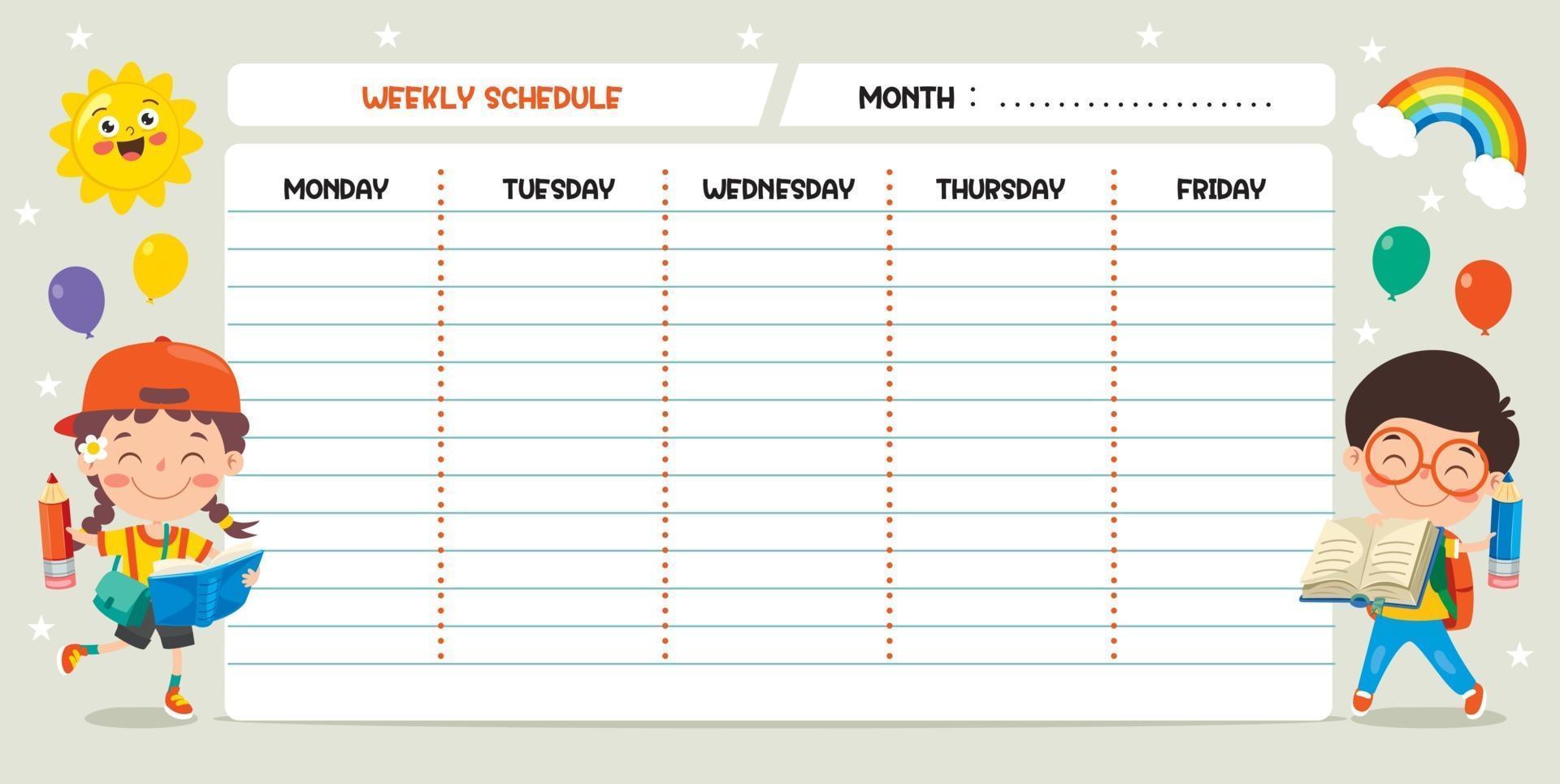 Seizoen overhead Meerdere dagelijkse en wekelijkse planner voor kinderen 2383470 - Download Free  Vectors, Vector Bestanden, Ontwerpen Templates