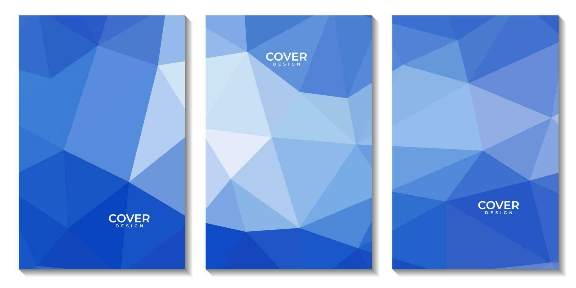 abstract flyers meetkundig blauw helling met driehoeken patroon modern achtergrond voor bedrijf vector