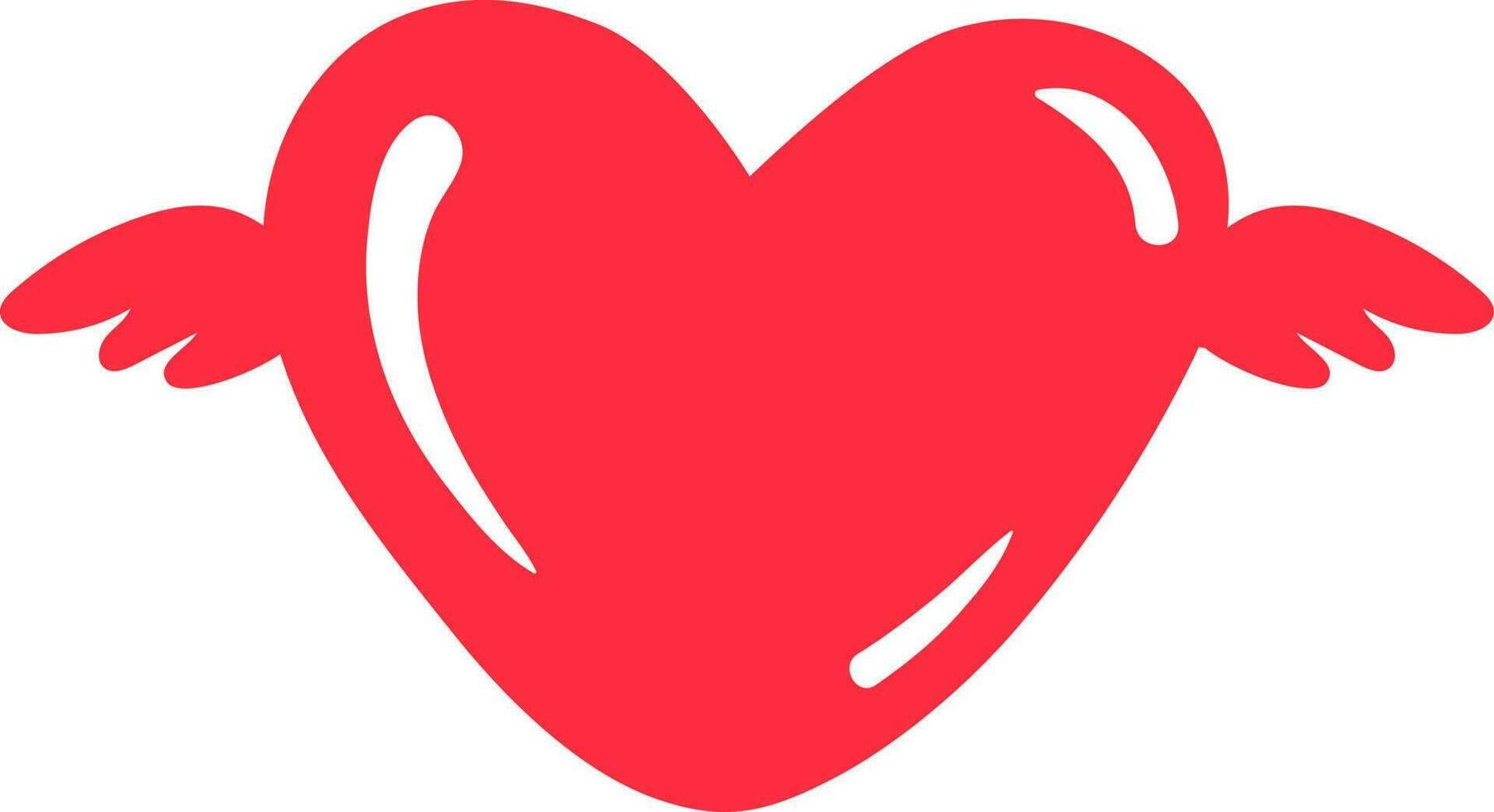 schattig rood tekening harten, hand- getrokken hart krabbels. Valentijn dag harten met Vleugels of pijl, liefde symbool grunge schetsen vector reeks