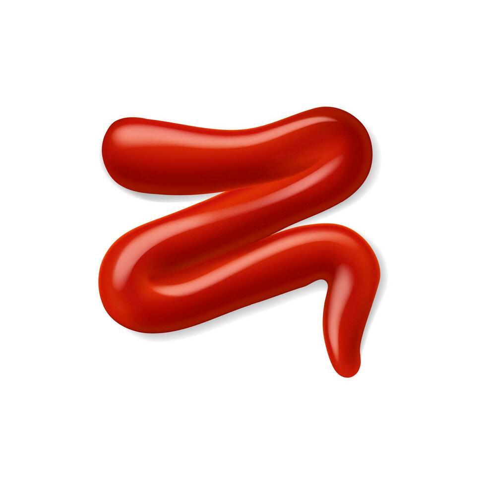 ketchup saus spatten, rood tomaat vector Plakken
