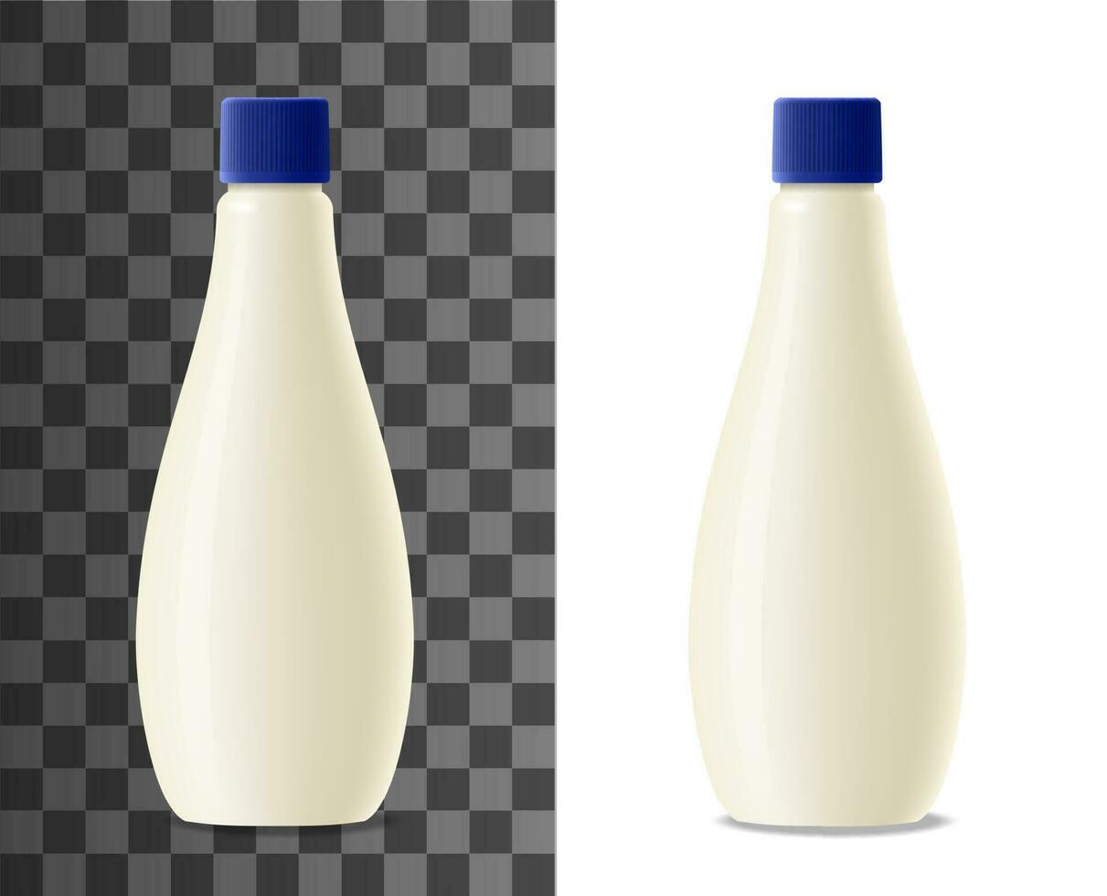 mayonaise plastic fles realistisch verpakking vector