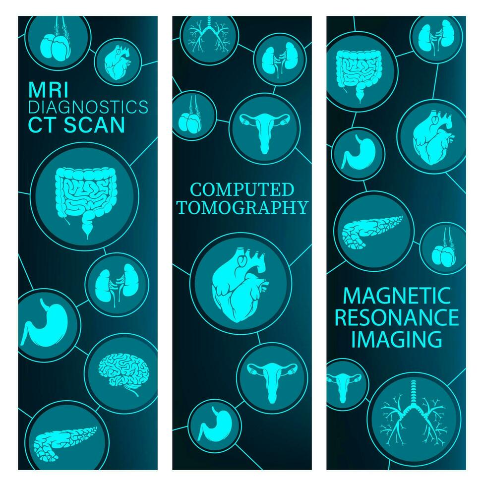 mri en ct scannen geneeskunde vector banners