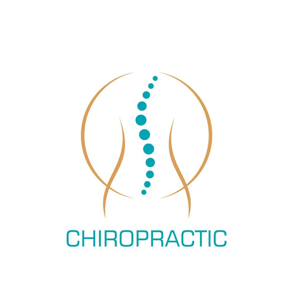 chiropractie, terug pijn medisch behandeling icoon vector