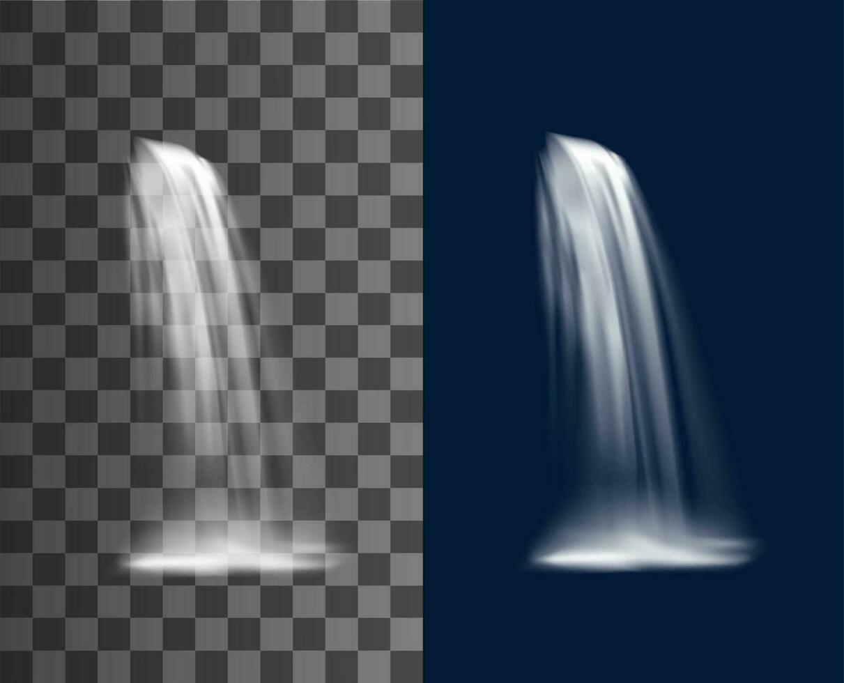 waterval cascade, realistisch water vallen vector