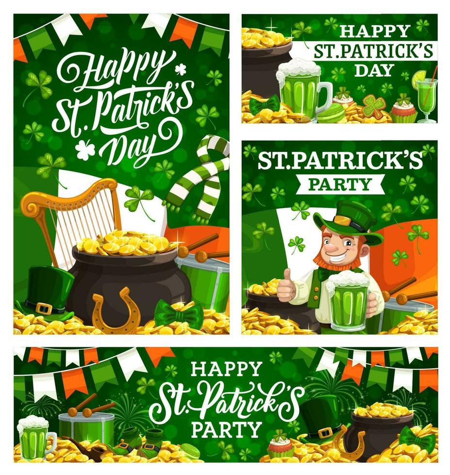 Iers nationaal vakantie st. patricks dag uitnodiging vector