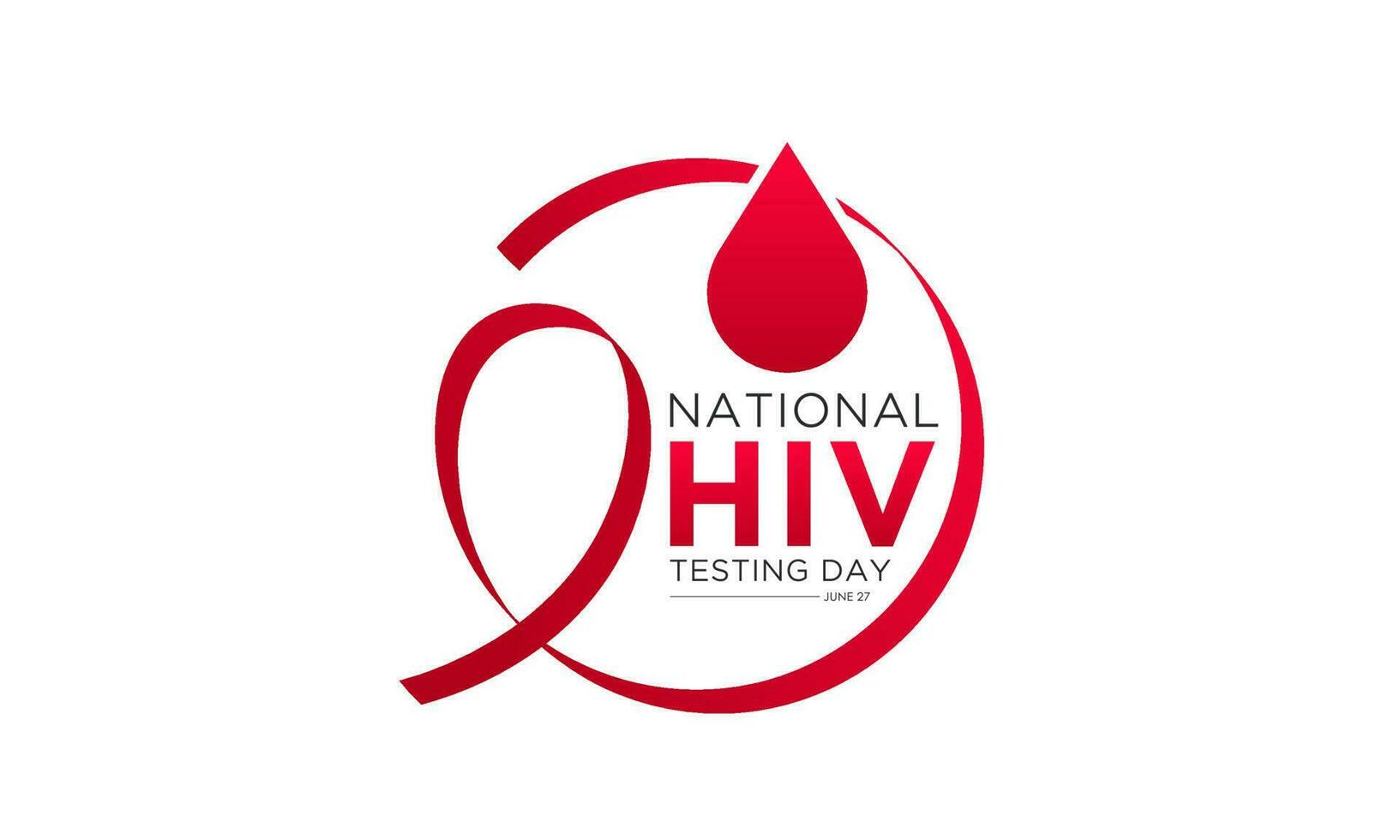 hiv testen dag, juni 27. vector sjabloon voor banier, groet kaart, poster van hiv testen dag. vector illustratie.