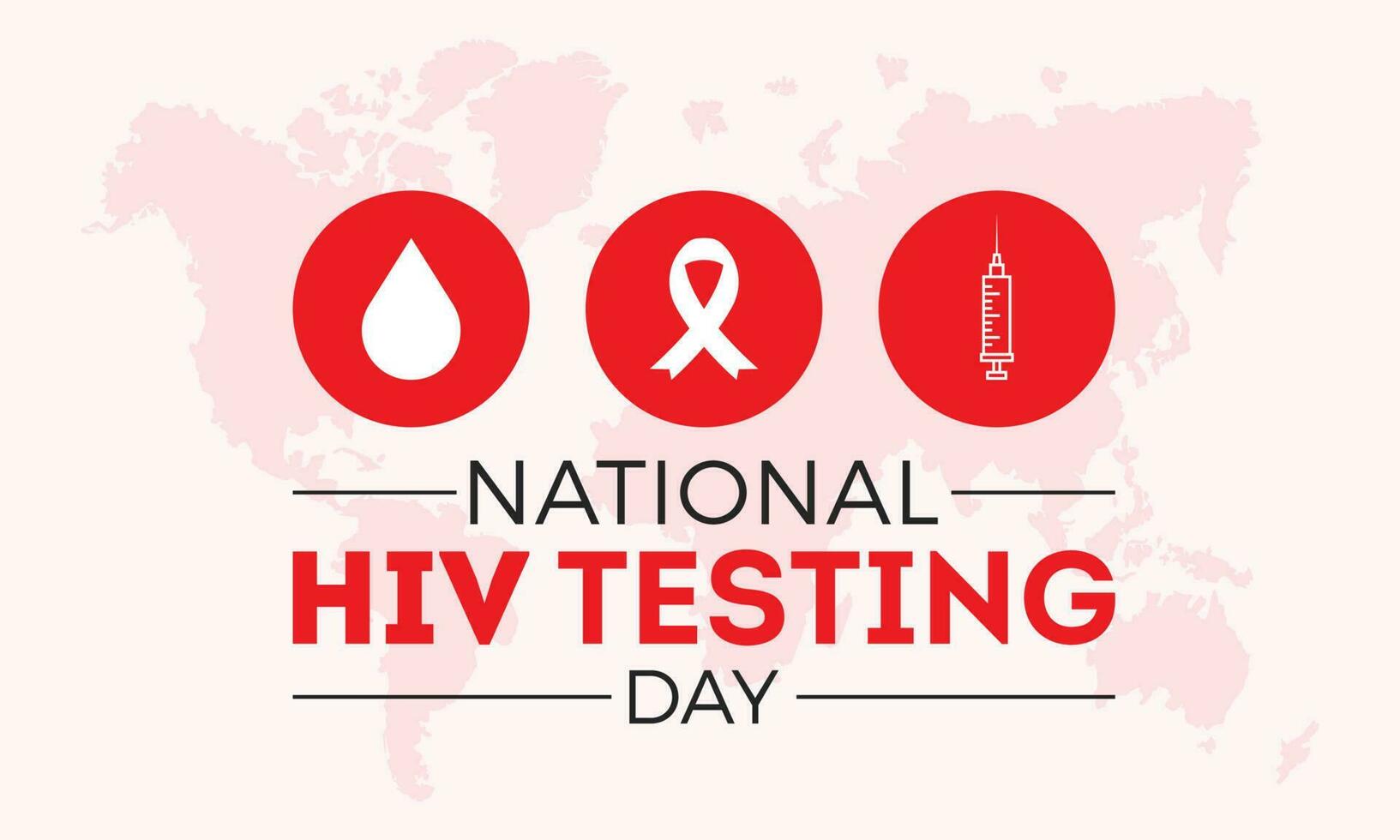hiv testen dag, juni 27. vector sjabloon voor banier, groet kaart, poster van hiv testen dag. vector illustratie.