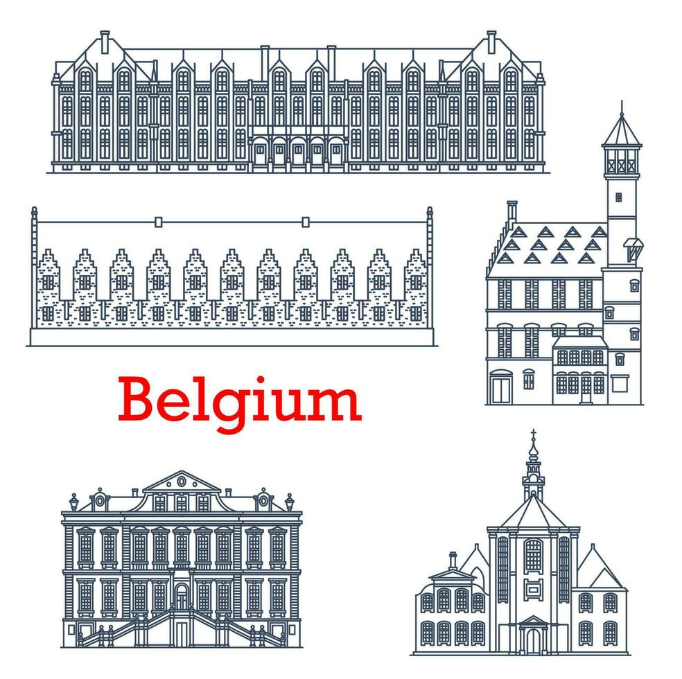 belgie reizen mijlpaal architectuur, Luik paleis vector