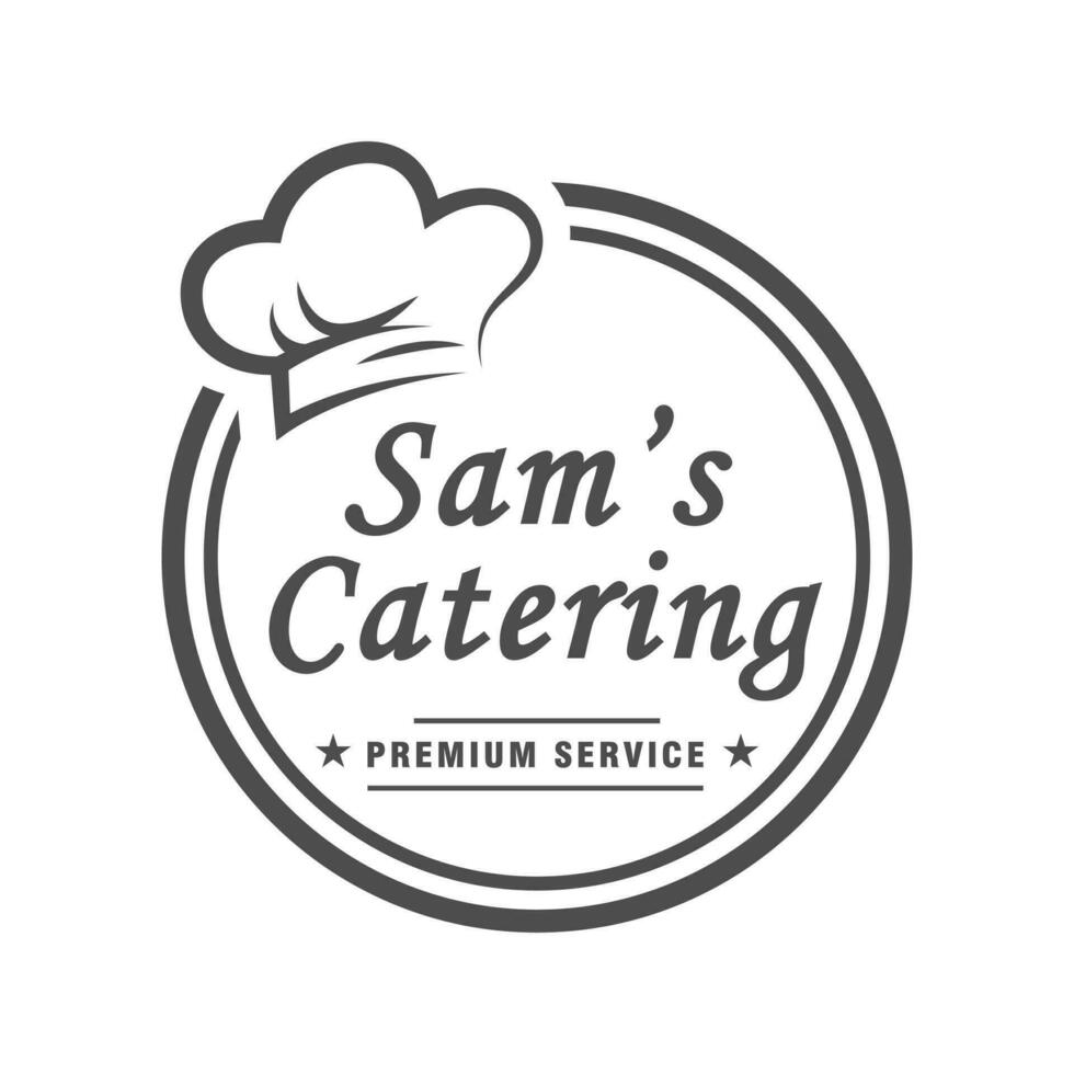 catering logo premie onderhoud voor voedsel onderhoud bedrijf. gemakkelijk, minimaal catering logo ontwerp. pro vector logo.