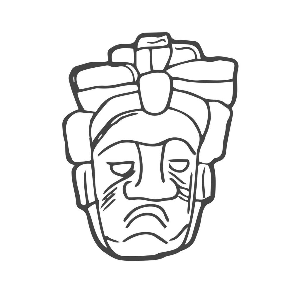 Mexicaans, Afrikaanse, aztec masker kleur bladzijde. cultuur etnisch gezicht. vector illustratie