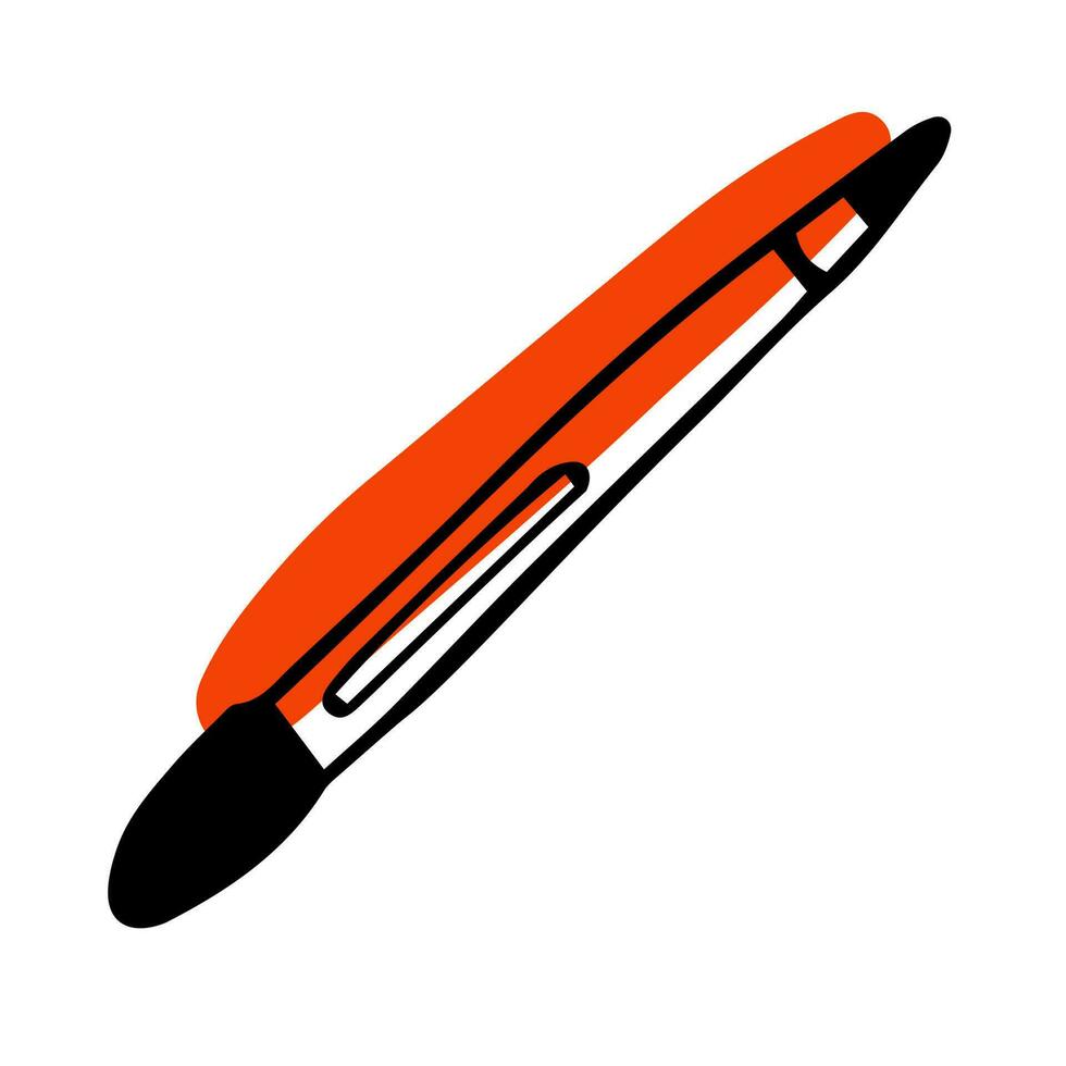 tekening pen. terug naar school. opleiding, onderwijs. schrijven vector