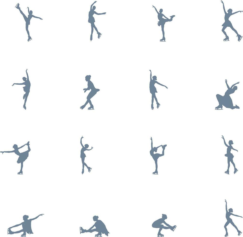 figuur het schaatsen silhouet, ijs het schaatsen silhouet. vector