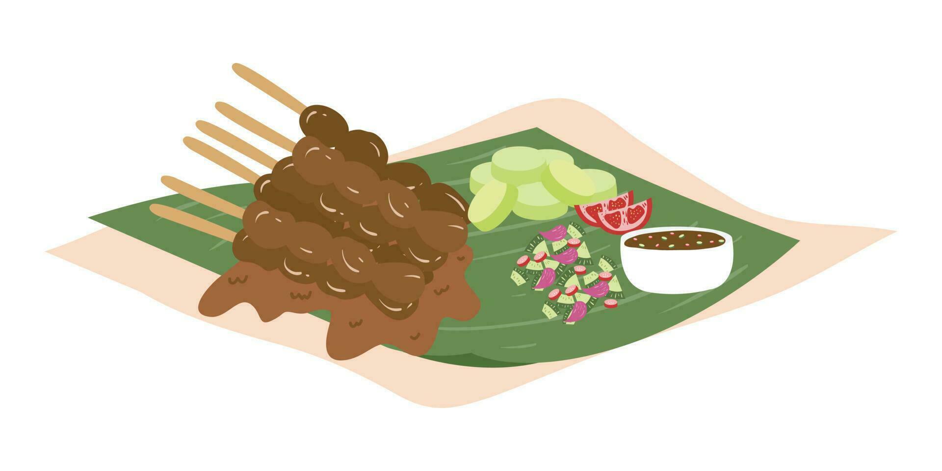 Indonesisch traditioneel voedsel illustratie vector