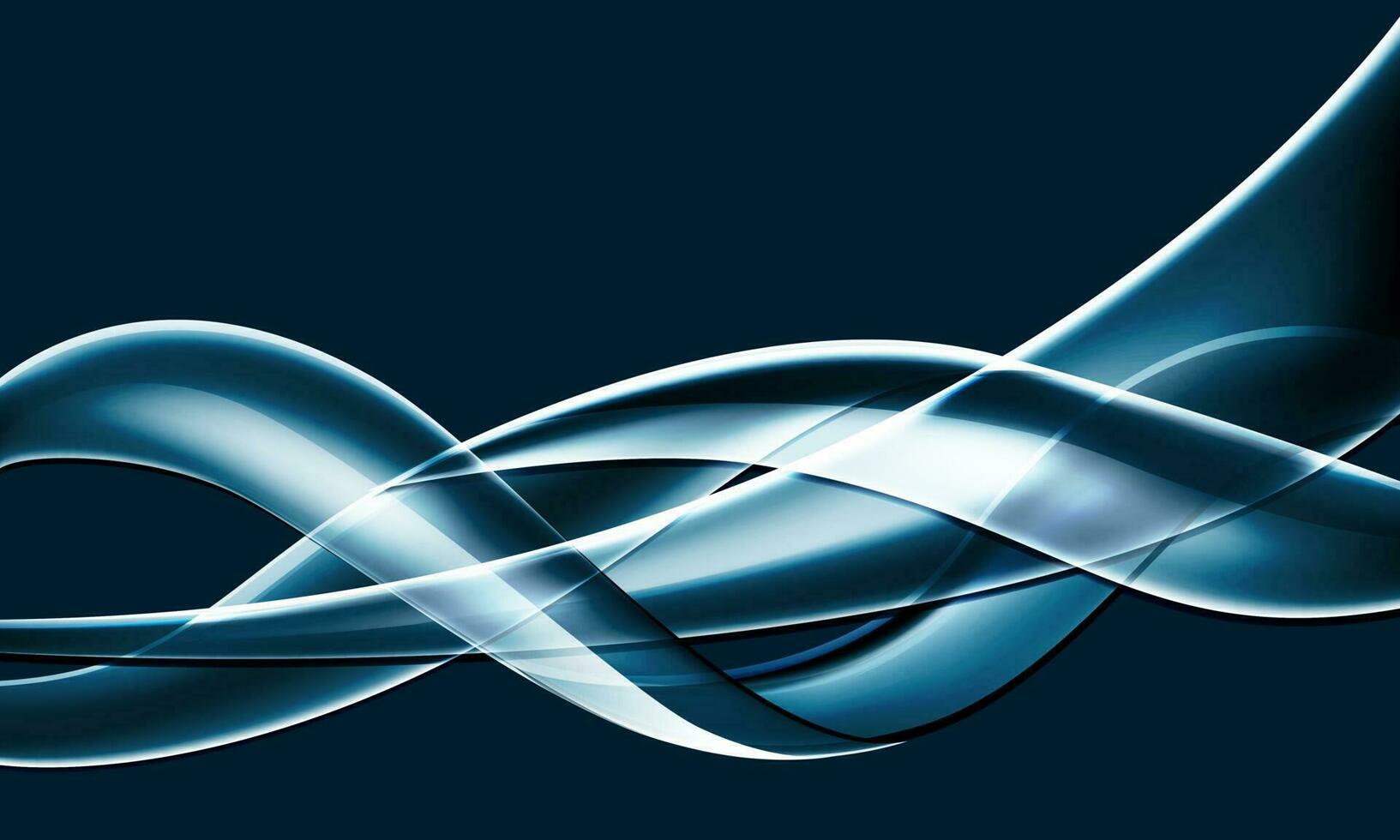 abstract blauw glas glanzend lijn spiraal kromme Golf beweging ontwerp modern luxe futuristische technologie creatief achtergrond vector