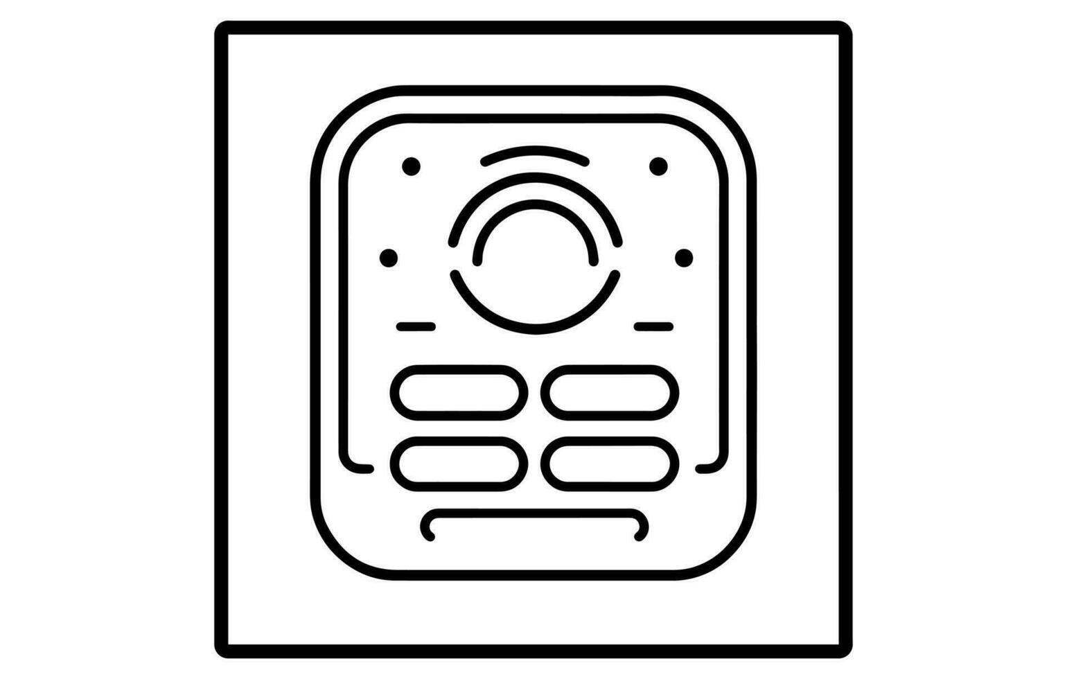 gemakkelijk lijn van cel telefoon vector pictogram, mobiel telefoon lijn pictogram, vector slim telefoon schets icoon symbool reeks