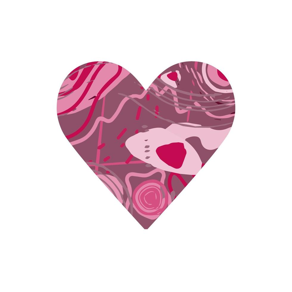 abstract hart. rood abstract silhouet in de vorm van een hart. ontwerp voor Valentijnsdag, bruiloft, medicijnen. vector