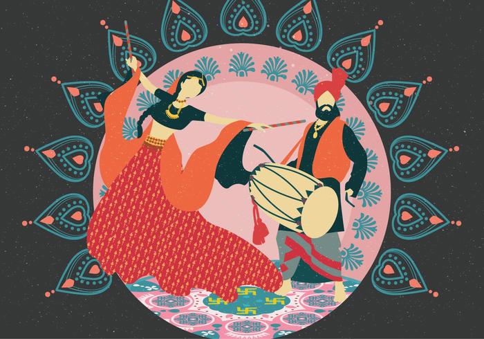 dandiya plakt vector