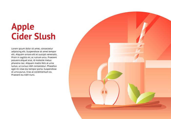 appel cider slush drankje vector