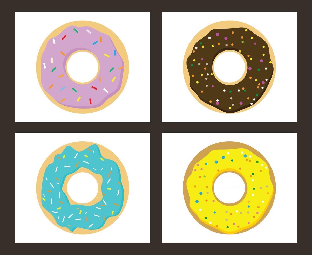 zoete donuts set vector