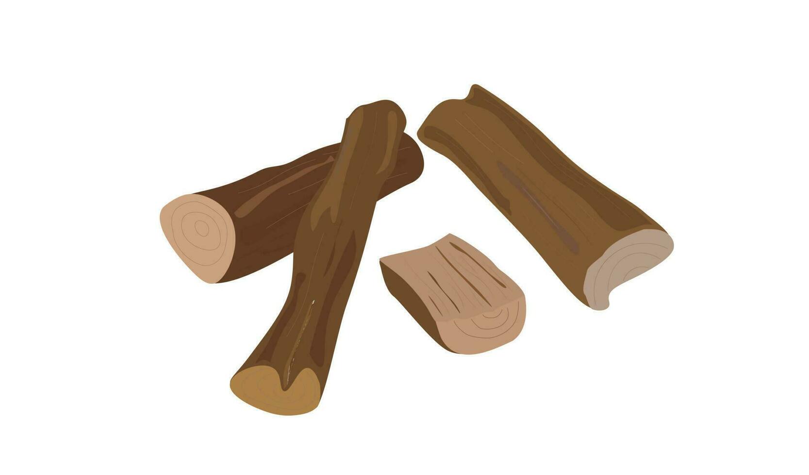 tekenfilm hout log vector illustratie. houten log, hout en kofferbak. brandend materiaal, natuurlijk eco materiaal voor brandend, verwarming. boom stammen. brandhout. hout vector.