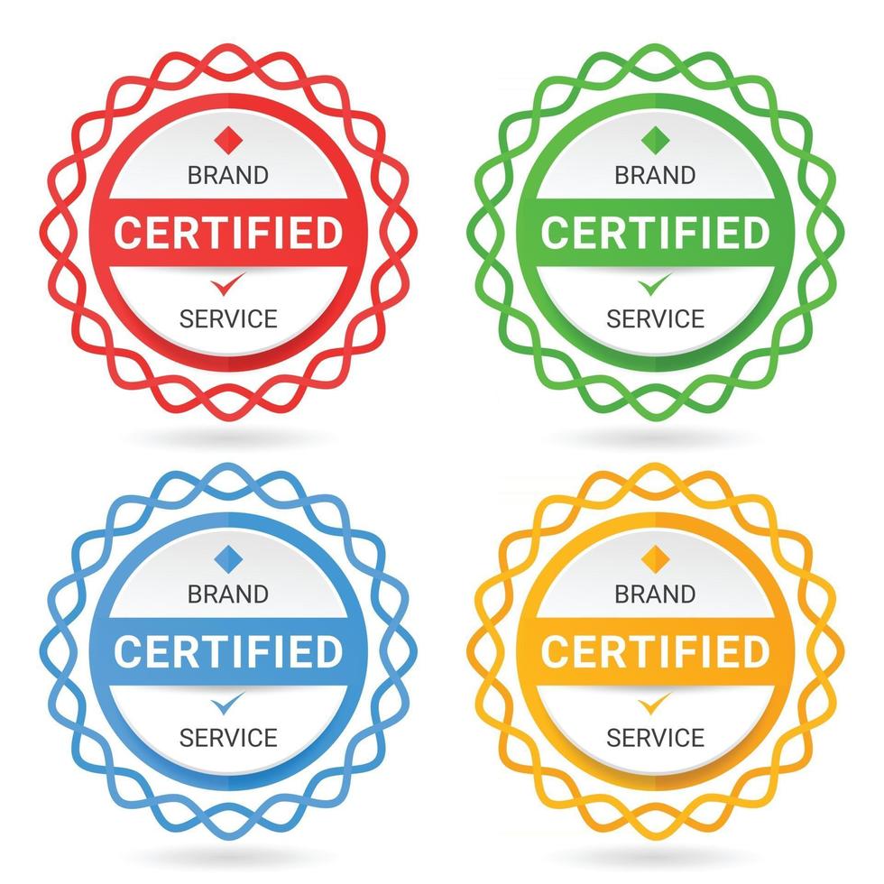 set badge certificaten vector illustratie gecertificeerd logo ontwerp