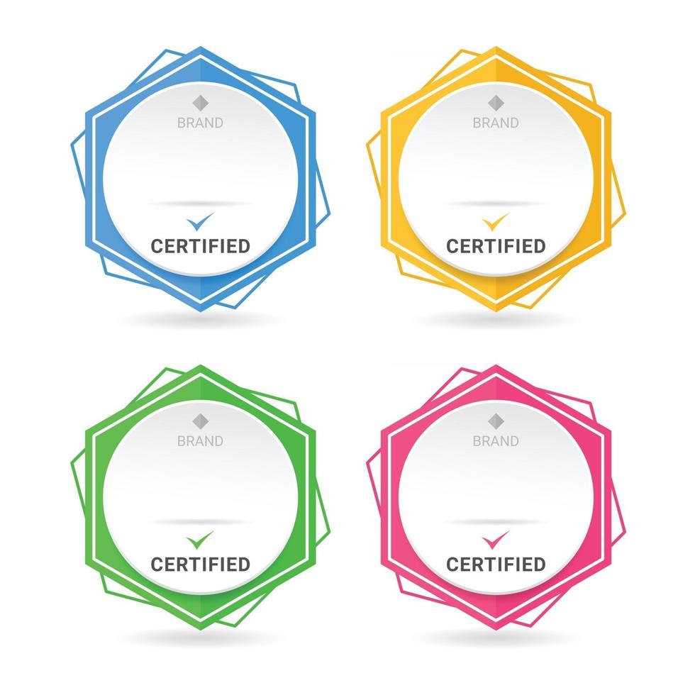 set gecertificeerde badges vector