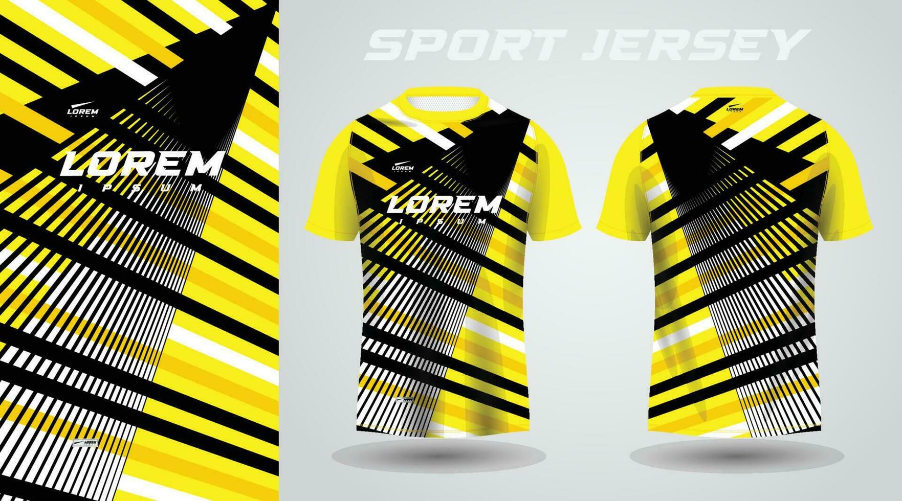 geel zwart overhemd voetbal Amerikaans voetbal sport Jersey sjabloon ontwerp mockup vector