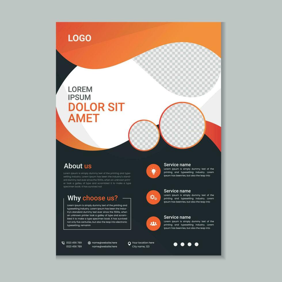 zakelijke bedrijf folder lay-out, folder Hoes ontwerp, jaar- rapport, zakelijke presentatie, digitaal afzet folder, bedrijf brochure sjabloon ontwerp met mockup vector