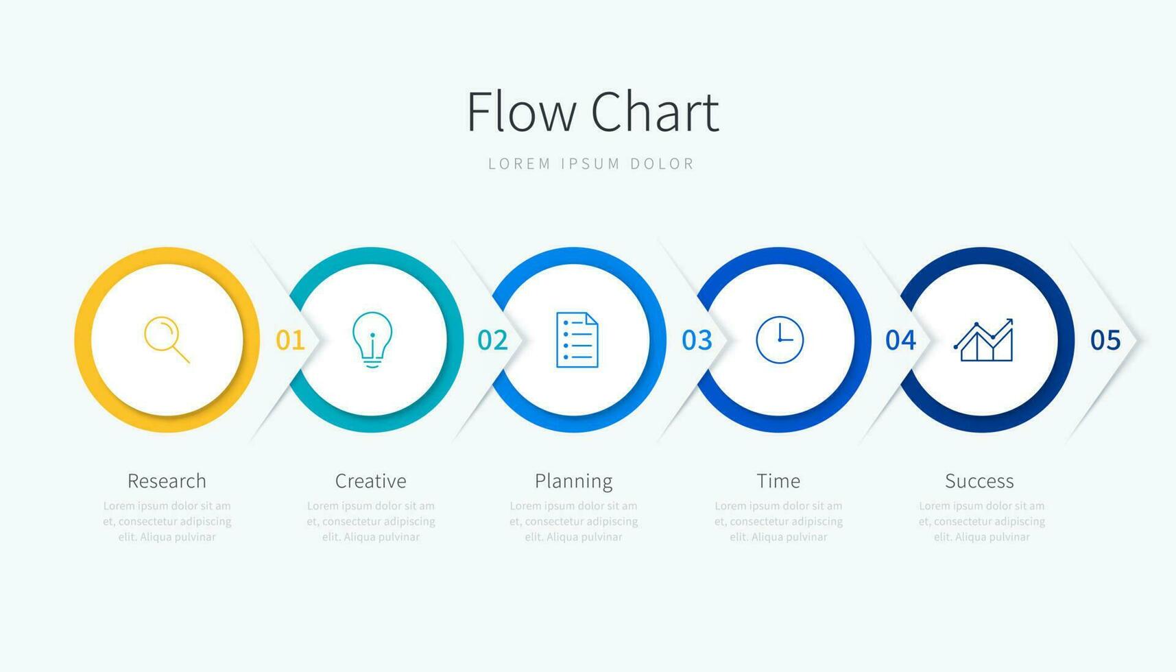 stromen tabel infographic sjabloon ontwerp met pictogrammen en 5 secties of stappen, geschikt voor presentatie en website vector