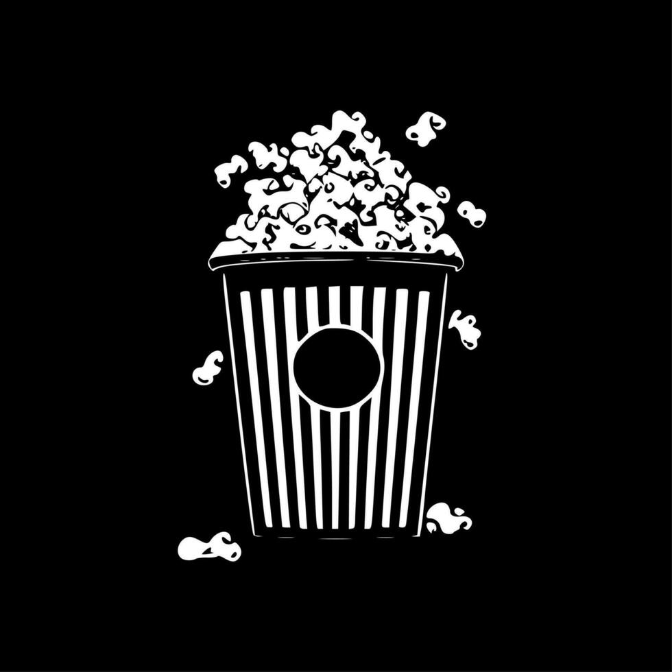 popcorn, minimalistische en gemakkelijk silhouet - vector illustratie