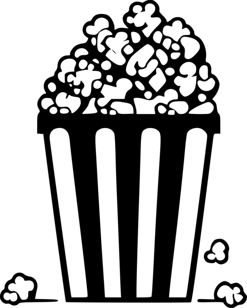 popcorn - minimalistische en vlak logo - vector illustratie