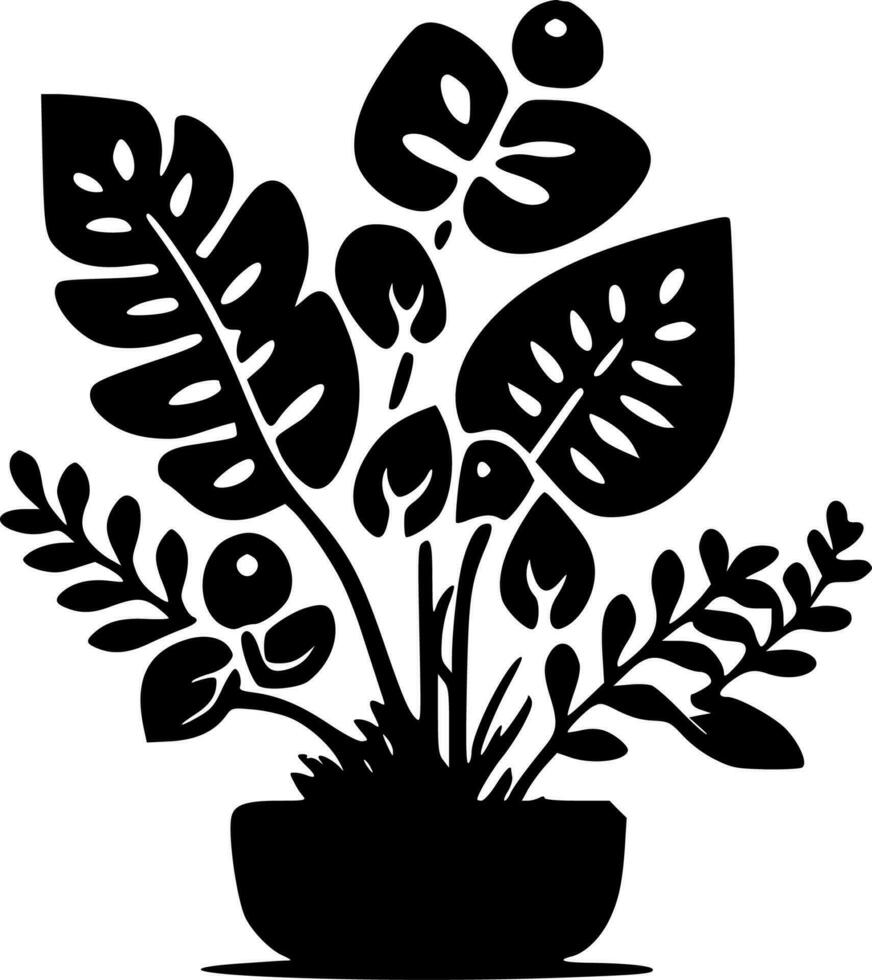 planten, minimalistische en gemakkelijk silhouet - vector illustratie