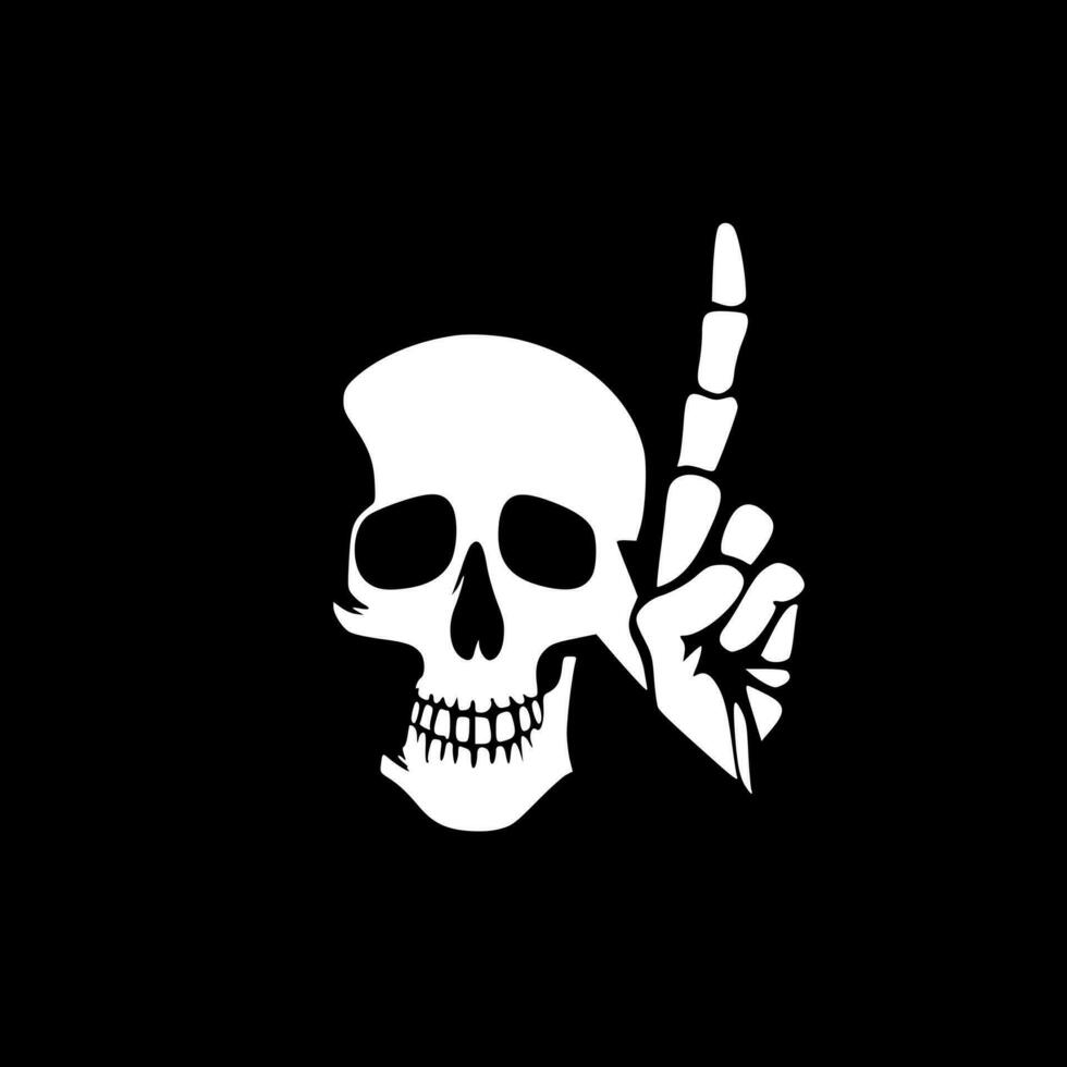 skelet vrede teken - hoog kwaliteit vector logo - vector illustratie ideaal voor t-shirt grafisch