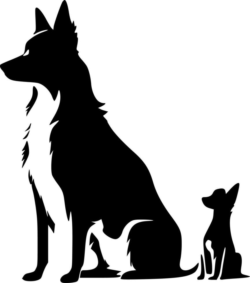 hond mam - minimalistische en vlak logo - vector illustratie
