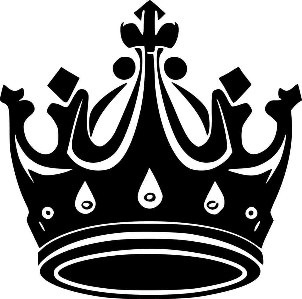 kroon - minimalistische en vlak logo - vector illustratie