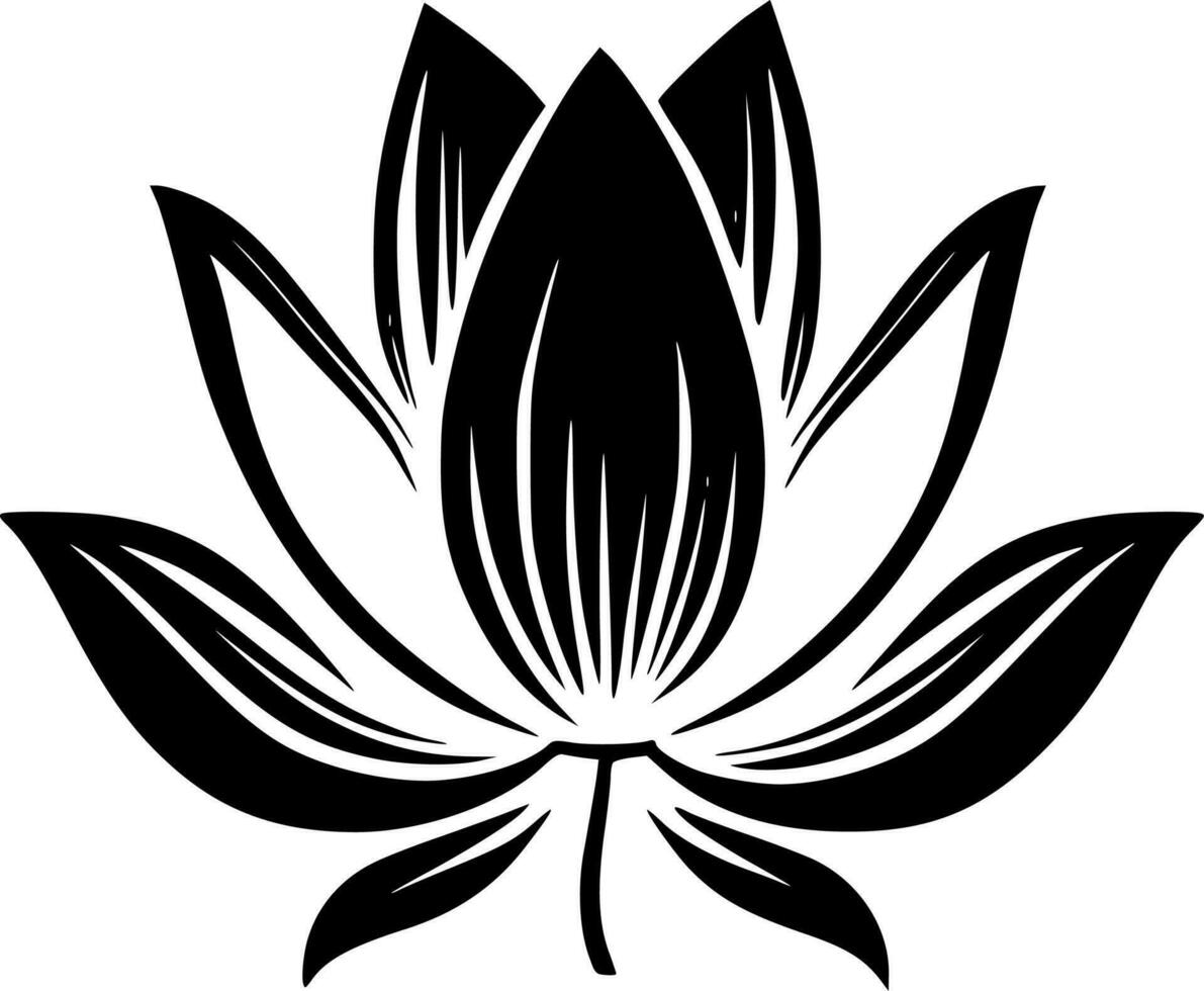 lotus bloem - minimalistische en vlak logo - vector illustratie
