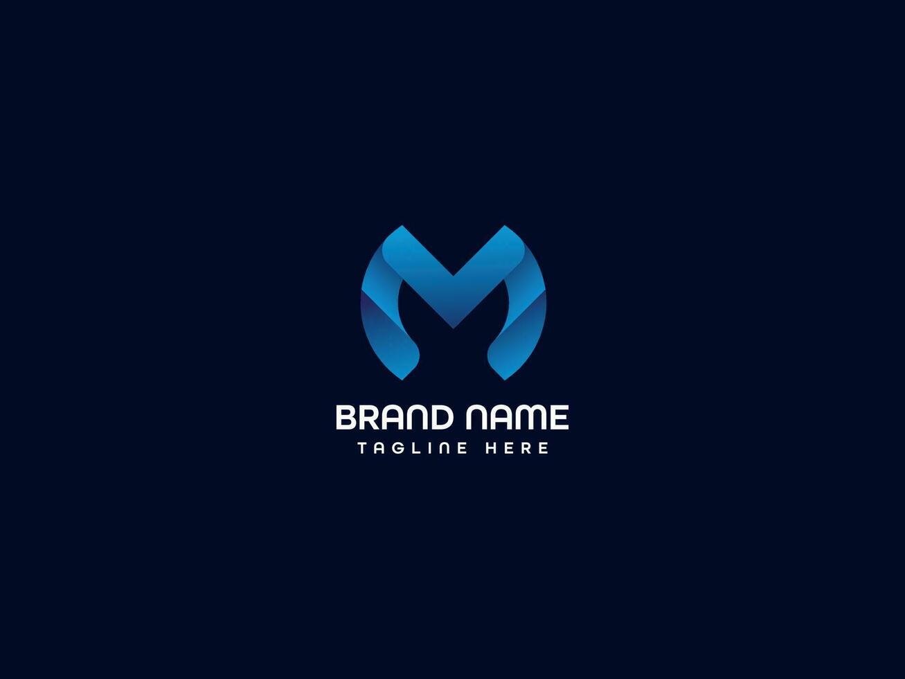 m modern brief logo vector