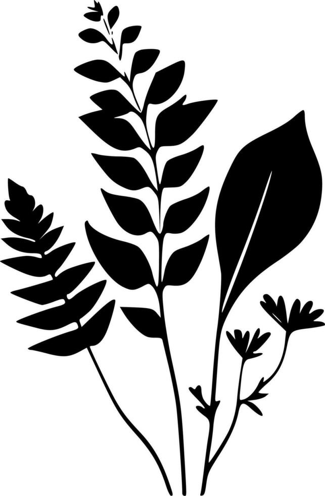 botanisch, zwart en wit vector illustratie