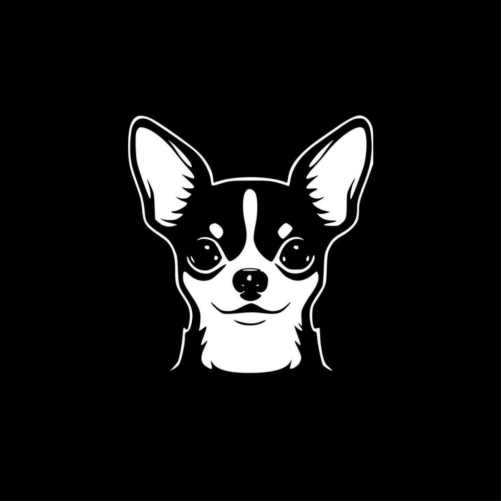 chihuahua, zwart en wit vector illustratie