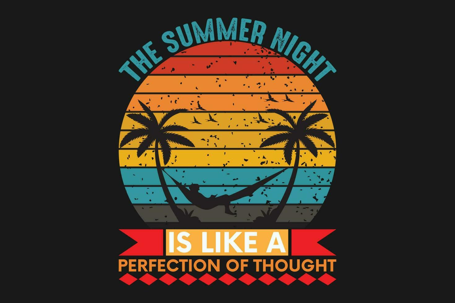 de zomer nacht is Leuk vinden een perfectie van gedachte vector