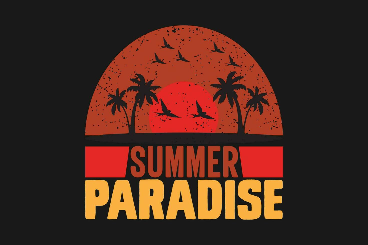 zomer paradijs t-shirt vector