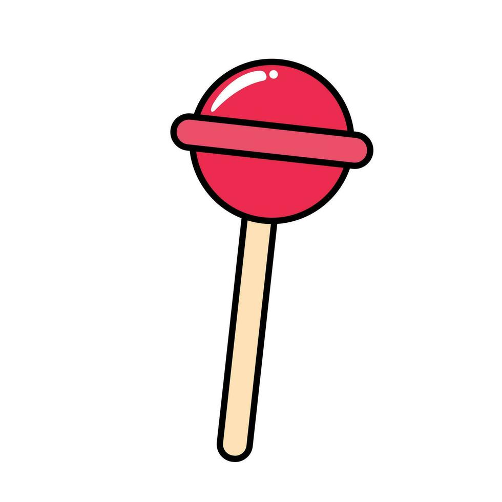 zoet lolly. snoep icoon in tekening stijl. vector