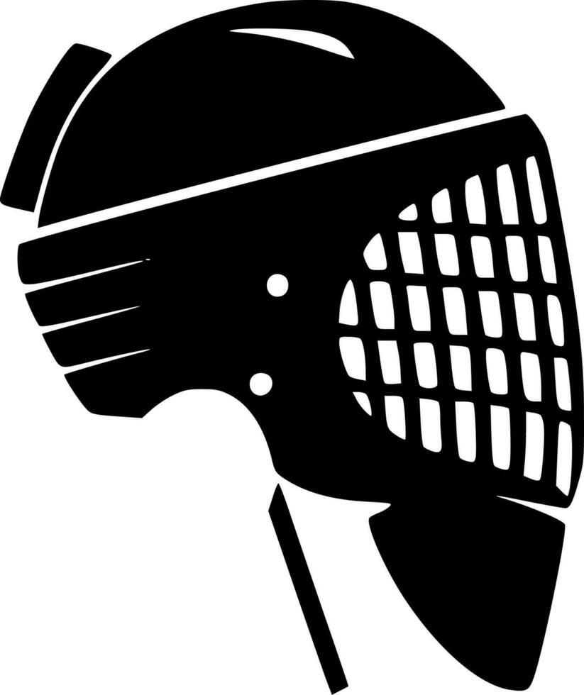 hockey, zwart en wit vector illustratie